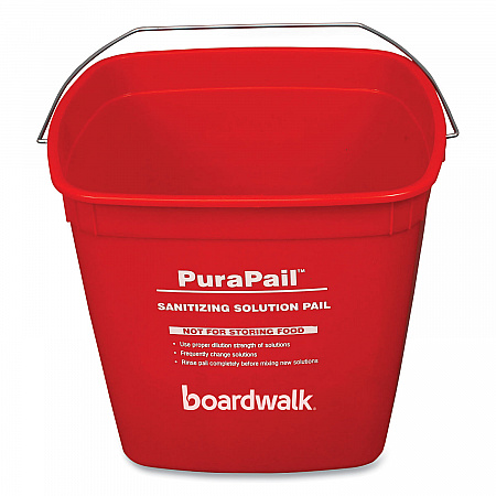 PuraPail, 6 qt, Red/White (6QTREDBKT)