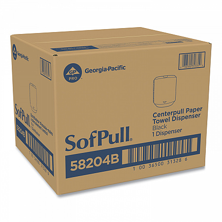 SofPull CenterPull Hand Towel Dispenser, 9.63 x 8.88 x 10.94, Black (58204B)