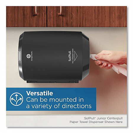 SofPull CenterPull Hand Towel Dispenser, 9.63 x 8.88 x 10.94, Black (58204B)