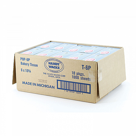 Bakery Pick-up Tissue Deli Sheets, 10.75 x 6, 1,000/Box, 10 Boxes/Carton (T6P)