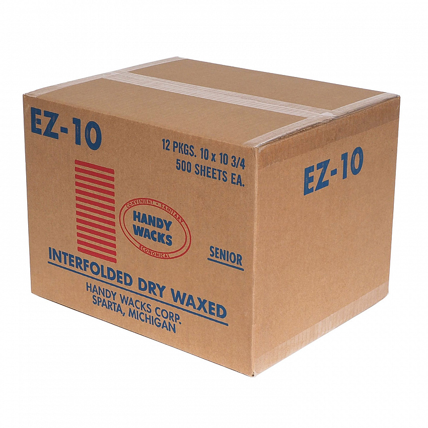 Interfolded Dry Waxed Paper Deli Sheets, 10.75 x 10, 500/Box, 12 Boxes/Carton (EZ10)