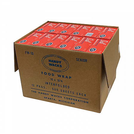 Interfolded Food Wrap Deli Sheets, 10.75 x 10, 500/Box, 12 Boxes/Carton (FW10)