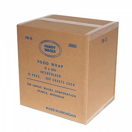 Interfolded Food Wrap Deli Sheets, 10.75 x 15, 500/Box, 12 Boxes/Carton (FW15)