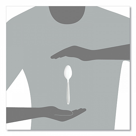 Impress Heavyweight Full-Length Polystyrene Cutlery, Spoon, Plastic, White, 100/Box (HSWTX0007BX)