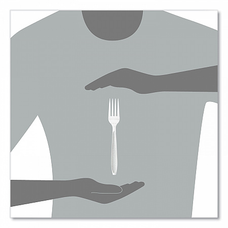 Impress Heavyweight Full-Length Polystyrene Cutlery, Fork, Plastic, White, 100/Box (HSWFX0007BX)