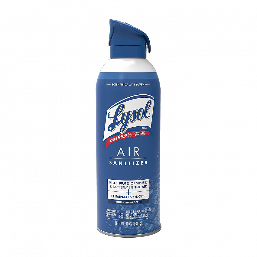 Air Sanitizer Spray, White Linen Scent, 10 oz Aerosol Spray, 6/Carton (99351CT)