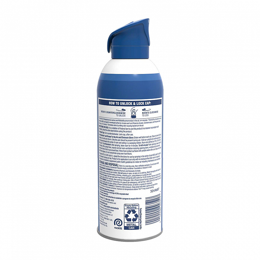 Air Sanitizer Spray, White Linen Scent, 10 oz Aerosol Spray, 6/Carton (99351CT)