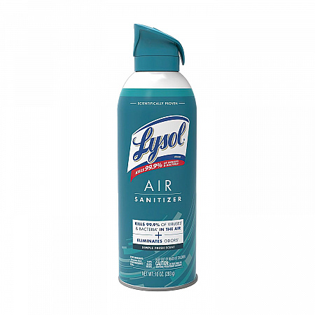 Air Sanitizer Spray, Simple Fresh Scent, 10 oz Aerosol Spray, 6/Carton (99350CT)