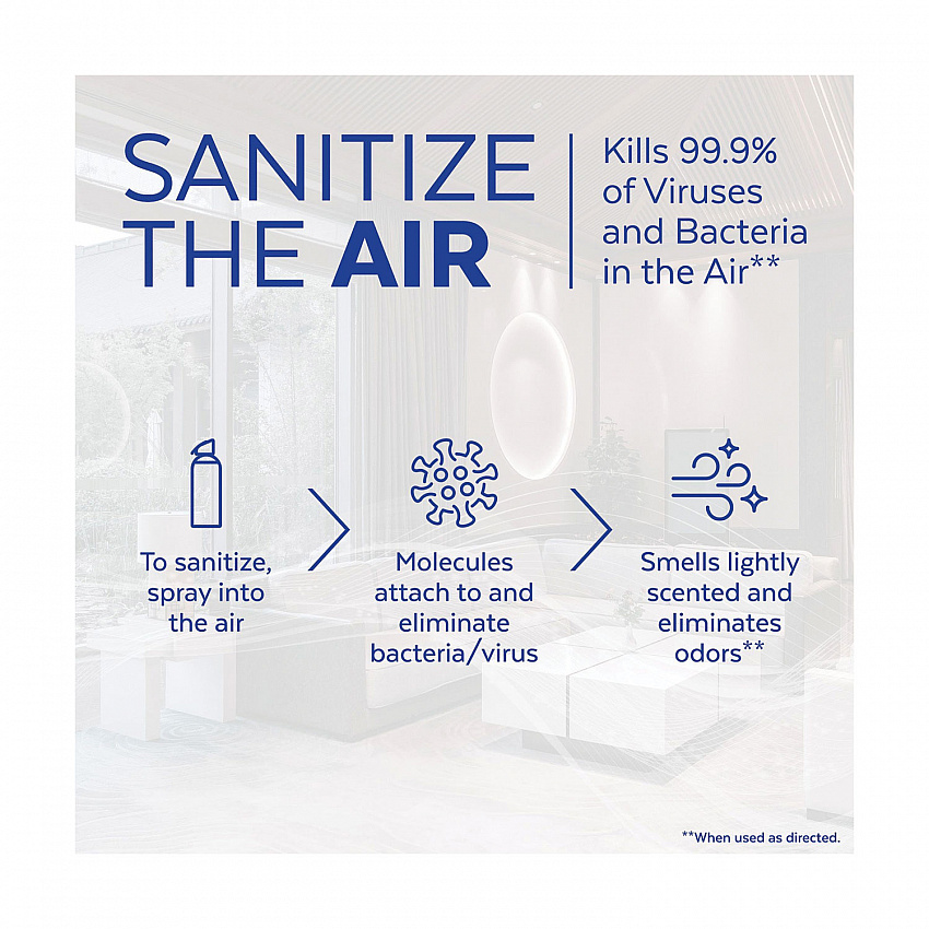 Air Sanitizer Spray, White Linen Scent, 10 oz Aerosol Spray, 6/Carton (99351CT)