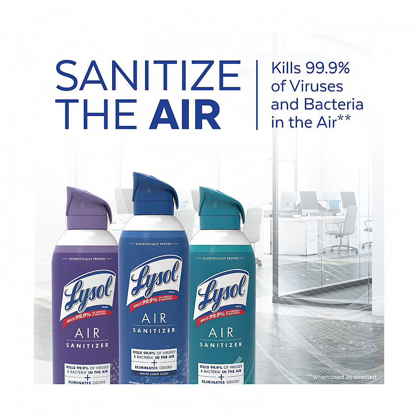 Air Sanitizer Spray, Simple Fresh Scent, 10 oz Aerosol Spray, 6/Carton (99350CT)