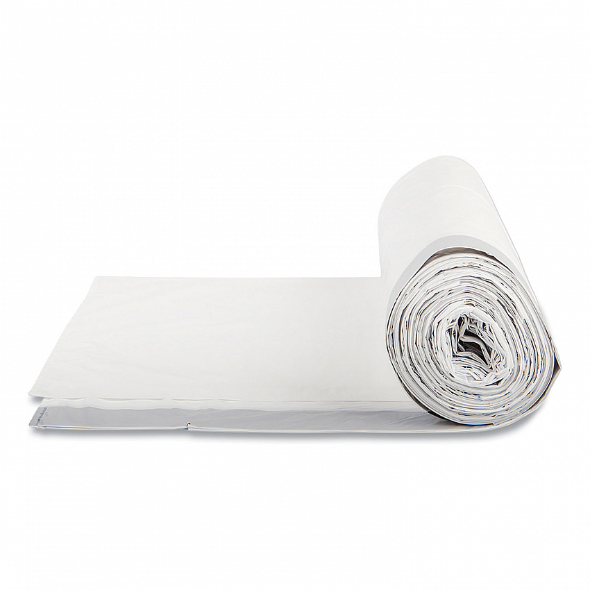 Draw-Tuff Institutional Draw-Tape Can Liners, Drawstring, 55 gal, 1.9 mil, 42.5" x 35.5", Natural, 10 Bags/Roll, 5 Rolls/CT (DT55DRUM)
