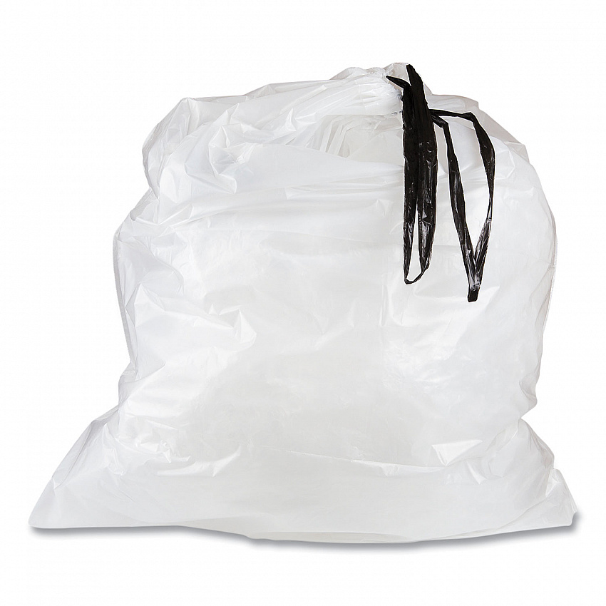 Draw-Tuff Institutional Draw-Tape Can Liners, Drawstring, 55 gal, 1.9 mil, 42.5" x 35.5", Natural, 10 Bags/Roll, 5 Rolls/CT (DT55DRUM)