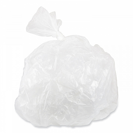 Draw-Tuff Institutional Draw-Tape Can Liners, Drawstring, 23 gal, 1 mil, 38" x 28.5", Natural, 25 Bags/Roll, 6 Rolls/Carton (DTS2838N)