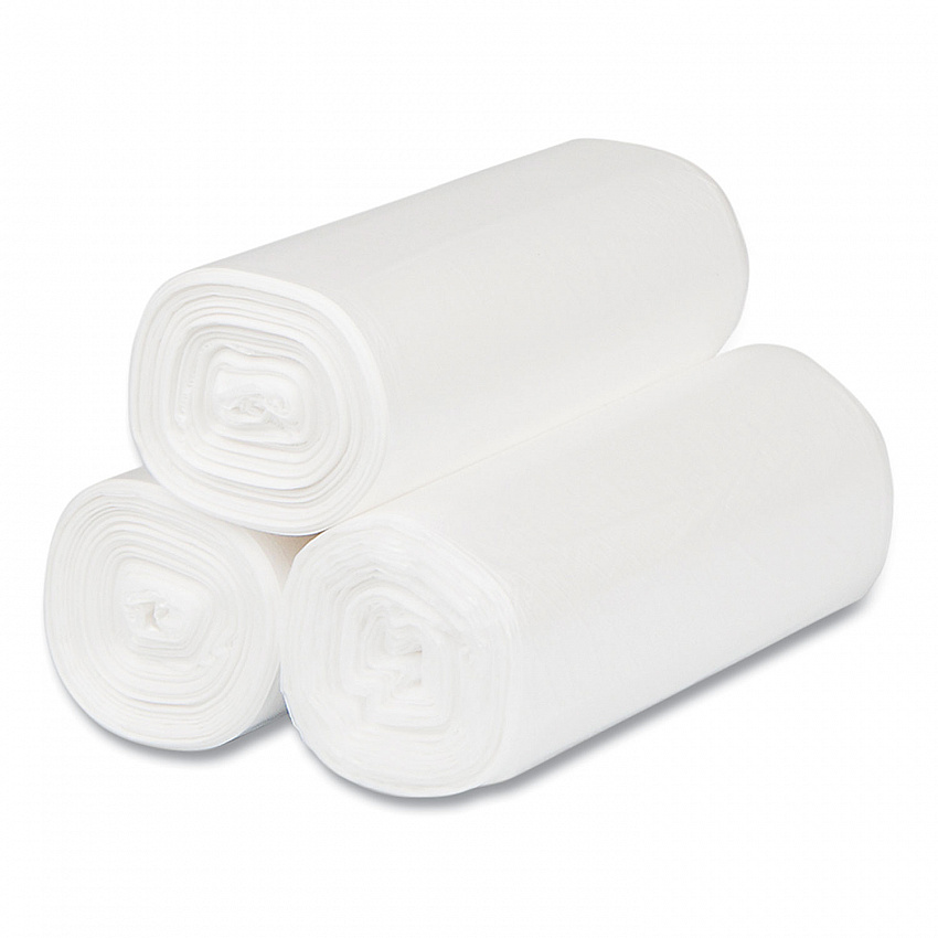 High-Density Commercial Can Liners, 4 gal, 6 mic, 17" x 18", Clear, Perforated Roll, 50 Bags/Roll, 40 Rolls/Carton (EC171806N)