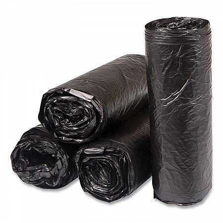 High-Density Commercial Can Liners, 16 gal, 6 mic, 24