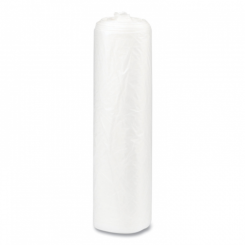 High-Density Commercial Can Liners, 16 gal, 6 mic, 24" x 33", Natural, Interleaved Roll, 50 Bags/Roll, 20 Rolls/Carton (S243306N)