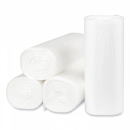 High-Density Commercial Can Liners, 16 gal, 8 mic, 24" x 33", Natural, Interleaved Roll, 50 Bags/Roll, 20 Rolls/Carton (S243308N)