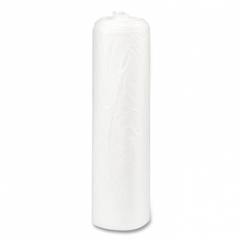 High-Density Commercial Can Liners, 33 gal, 17 mic, 33" x 40", Clear, Interleaved Roll, 25 Bags/Roll, 10 Rolls/Carton (S334017N)
