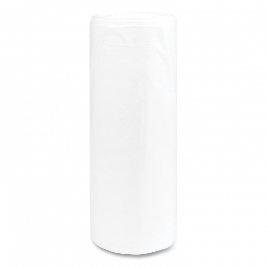 High-Density Commercial Can Liners, 55 gal, 14 mic, 36" x 60", Clear, Interleaved Roll, 25 Bags/Roll, 8 Rolls/Carton (S366014N)