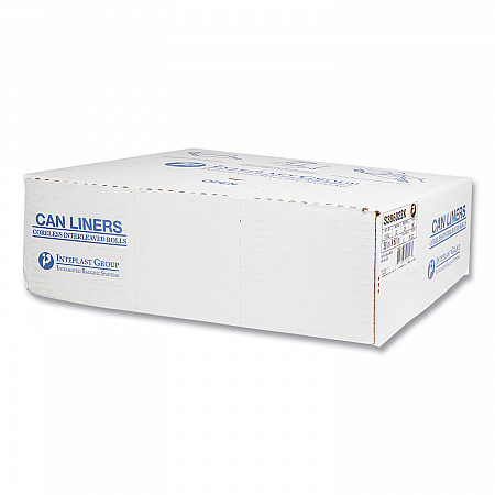 High-Density Commercial Can Liners, 60 gal, 22 mic, 38