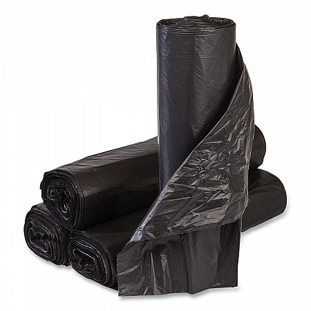 High-Density Commercial Can Liners, 45 gal, 12 mic, 40