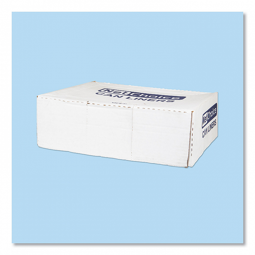 High-Density Commercial Can Liners, 45 gal, 12 mic, 40" x 48", Clear, Interleaved Roll, 25 Bags/Roll, 10 Rolls/Carton (S404812N)