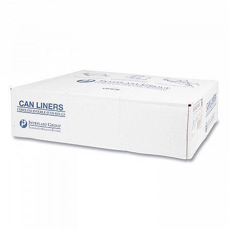 High-Density Commercial Can Liners, 45 gal, 14 mic, 40