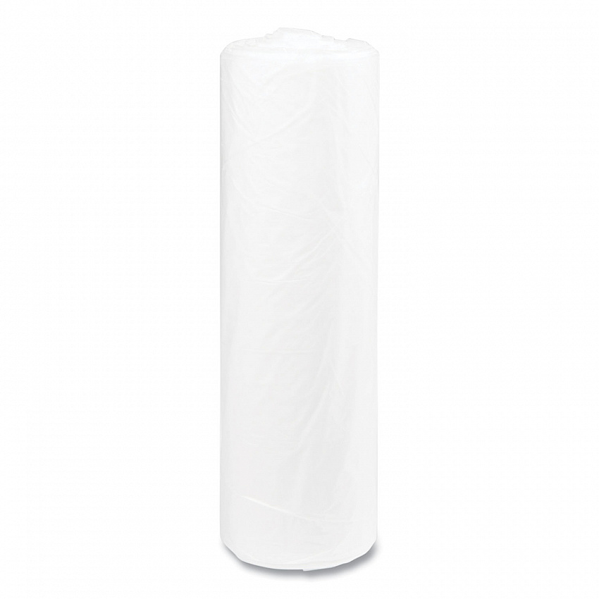 High-Density Commercial Can Liners, 45 gal, 14 mic, 40" x 48", Clear, Interleaved Roll, 25 Bags/Roll, 10 Rolls/Carton (S404814N)