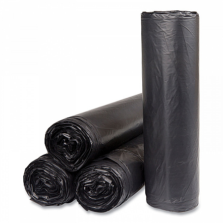High-Density Commercial Can Liners, 45 gal, 16 mic, 40