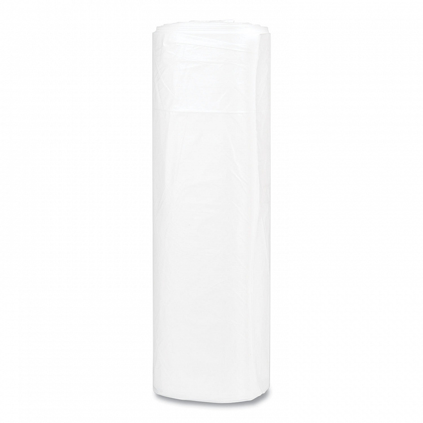 High-Density Commercial Can Liners, 45 gal, 16 mic, 40" x 48", Clear, Interleaved Roll, 25 Bags/Roll, 10 Rolls/Carton (S404816N)