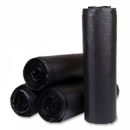 High-Density Commercial Can Liners, 45 gal, 22 mic, 40