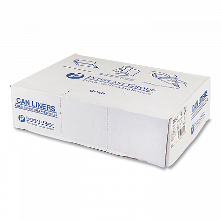 High-Density Commercial Can Liners, 56 gal, 17 mic, 43