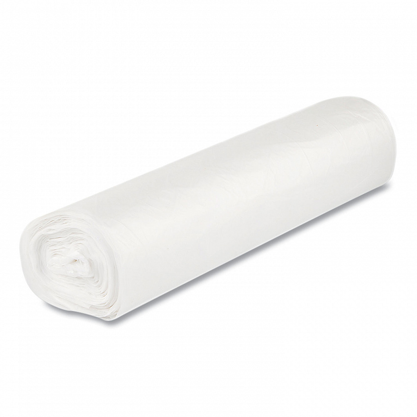 High-Density Commercial Can Liners, 56 gal, 17 mic, 43" x 48", Clear, Interleaved Roll, 25 Bags/Roll, 8 Rolls/Carton (S434817N)