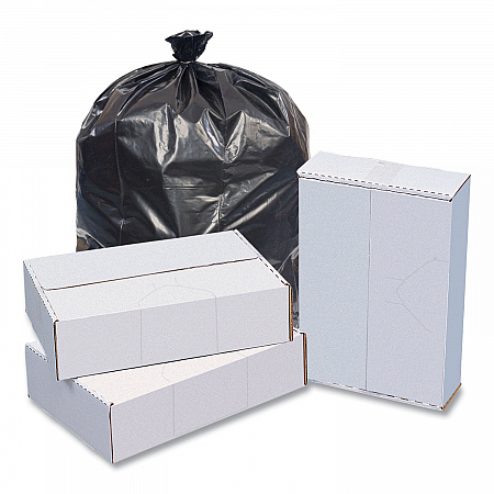 High-Density Commercial Can Liner Value Pack, 60 gal, 19 mic, 38