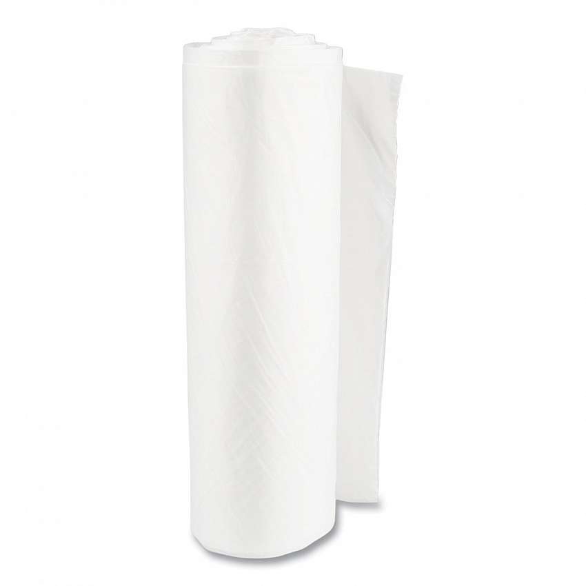 High-Density Commercial Can Liner Value Pack, 60 gal, 14 mic, 38" x 58", Clear, Interleaved Roll, 25 Bags/Roll, 8 Rolls/CT (VALH3860N16)