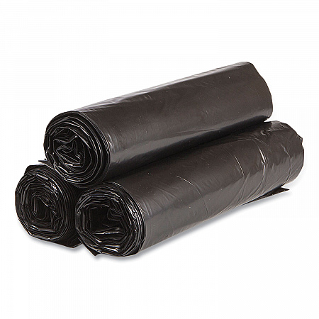 High-Density Commercial Can Liner Value Pack, 45 gal, 19 mic, 40