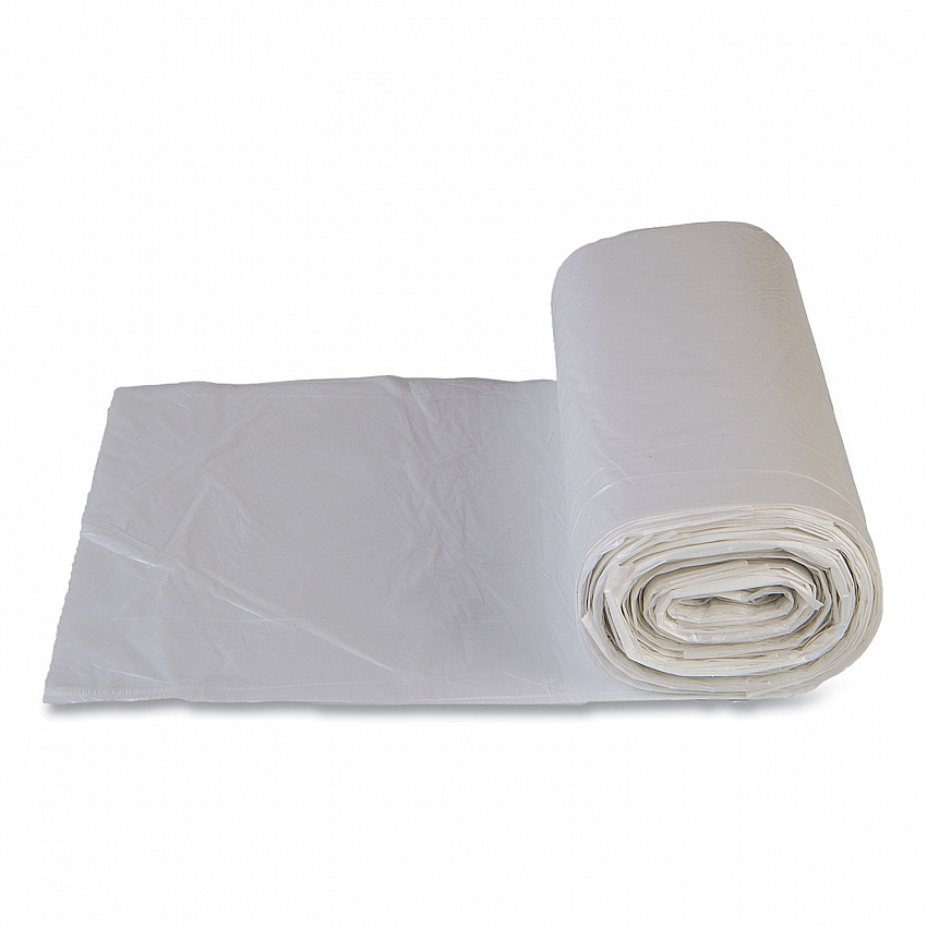 High-Density Commercial Can Liner Value Pack, 60 gal, 14 mic, 43" x 46", Clear, Interleaved Roll, 25 Bags/Roll, 8 Rolls/CT (VALH4348N16)