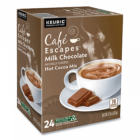 Cafe Escapes Milk Chocolate Hot Cocoa K-Cups, 96/Carton (6801CT)