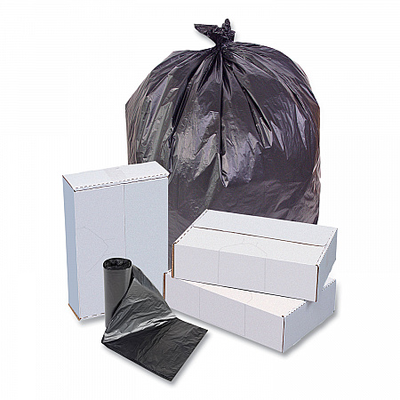 High-Density Commercial Can Liners, 10 gal, 6 mic, 24