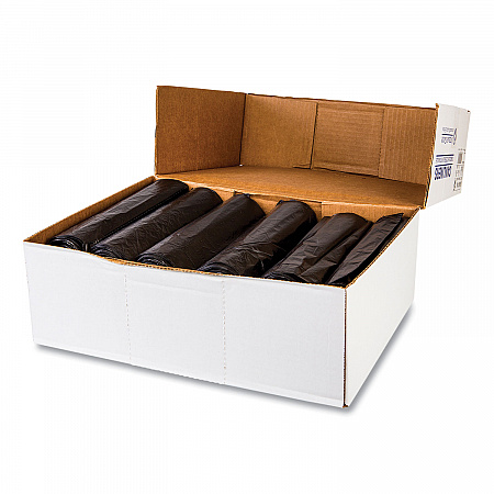High-Density Commercial Can Liners, 16 gal, 6 mic, 24