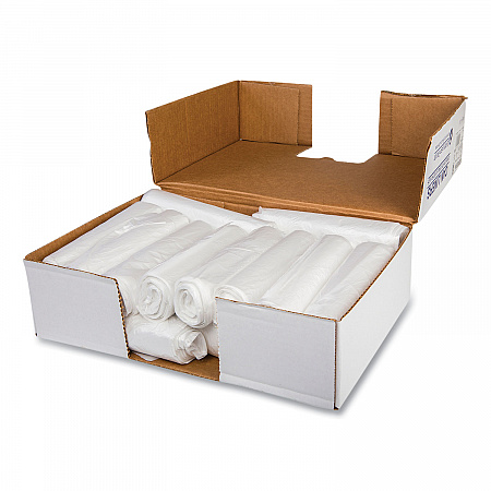 Low-Density Commercial Can Liners, 10 gal, 0.35 mil, 24