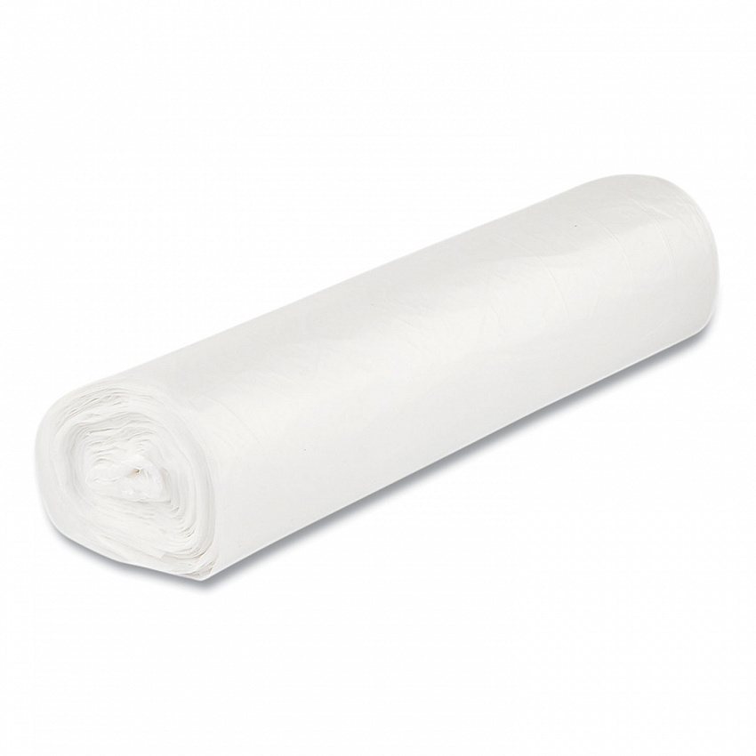 Low-Density Commercial Can Liners, 16 gal, 0.5 mil, 24" x 32", White, Interleaved Roll, 50 Bags/Roll, 10 Rolls/Carton (SL2432XHW)