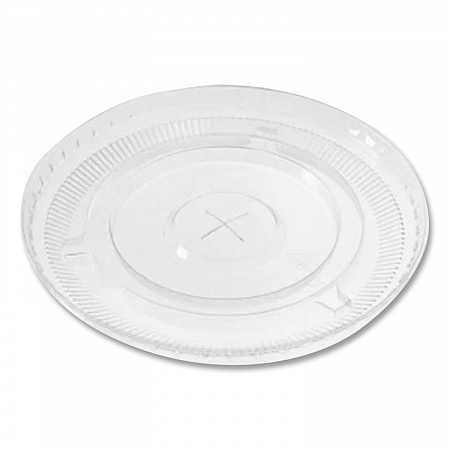 PET Lids, Flat with Straw Slot, Fits 12 oz to 24 oz Cold Cups, Plastic, Clear, 1,000/Carton (CKC626TS)