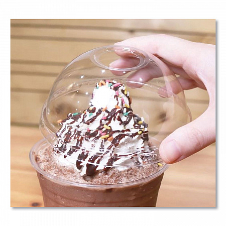 PET Lids, Dome Lid, Fits 12 oz to 24 oz Cold Cups, Plastic, Clear, 1,000/Carton (CKDL626)