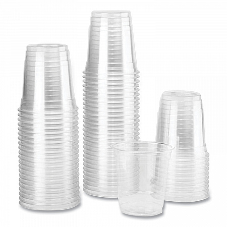 PET Plastic Cups, 8 oz, Clear, 1,000/Carton (CKC8)