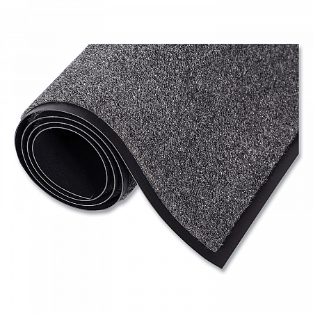 EcoStep Wiper Mat, Rectangular, Charcoal Gray Cut Pile Surface, 36