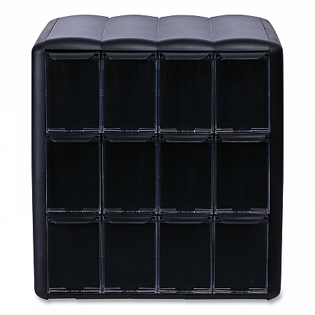 Four Column Merchandiser, 12 Compartments, 15.2 x 17.2 x 16.3, Black (25200002)