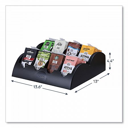 Small Merchandiser, 8 Compartments, 13.6 x 13 x 4.4, Black (25200000)