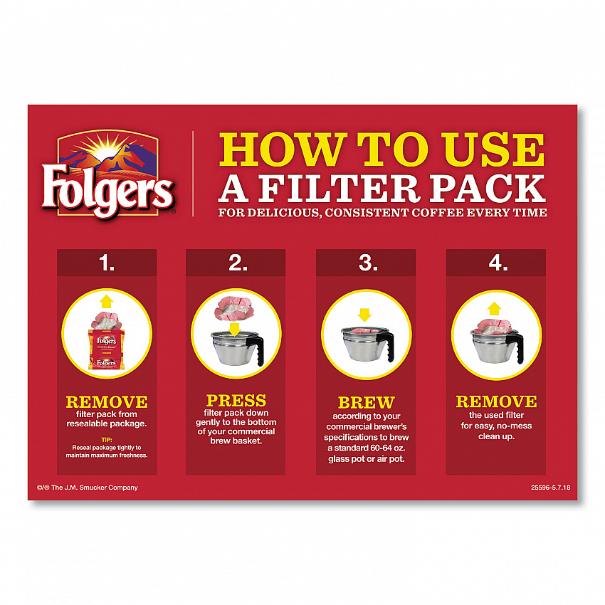 Coffee Filter Packs, Classic Roast, 0.9 oz, 10 Filters/Pack, 4 Packs/Carton (06239)