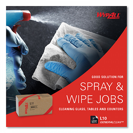 L10 SANI-PREP Dairy Towels, Banded, 2-Ply, 9.3 x 10.5, Unscented, White, 200/Pack, 12 Packs/Carton (01770)